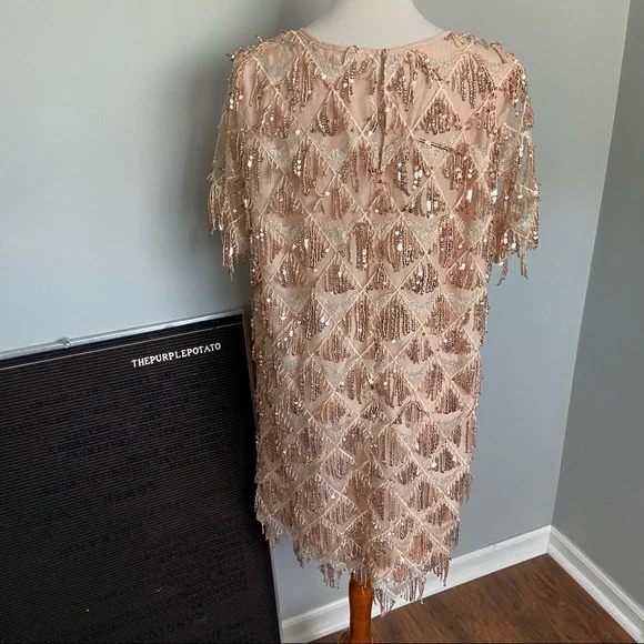Chic Soul Gold Sequin Shift Dress Size 2X - Picture 6 of 11